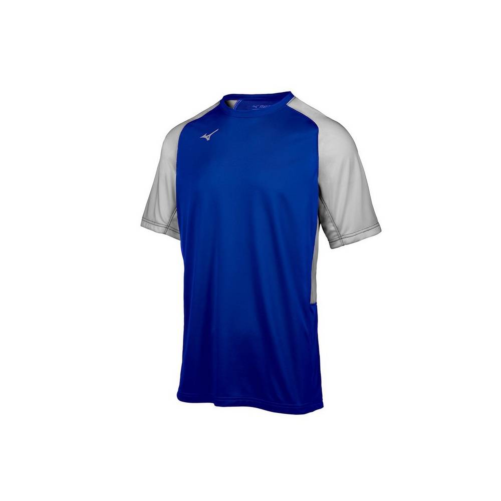 Panske Dresy Mizuno Aerolite Crew Baseball Kráľovská Modrá/Siva Vypredaj TLNU63508